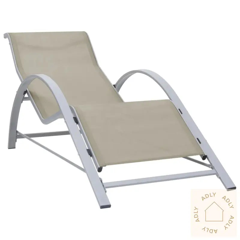 Solsenger 2 Stk Med Bord Aluminium Kremhvit