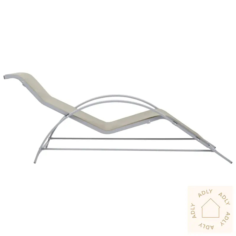Solsenger 2 Stk Med Bord Aluminium Kremhvit