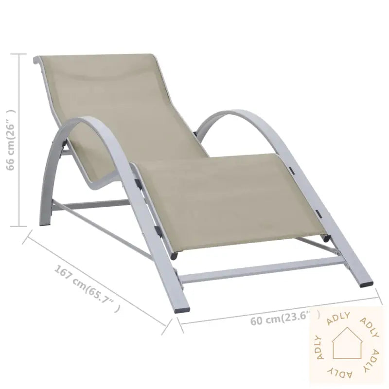 Solsenger 2 Stk Med Bord Aluminium Kremhvit