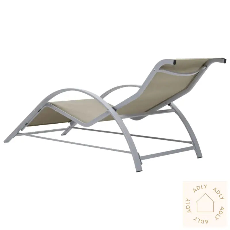 Solsenger 2 Stk Med Bord Aluminium Kremhvit