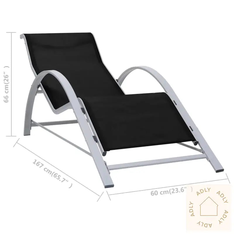 Solsenger 2 Stk Med Bord Aluminium Svart