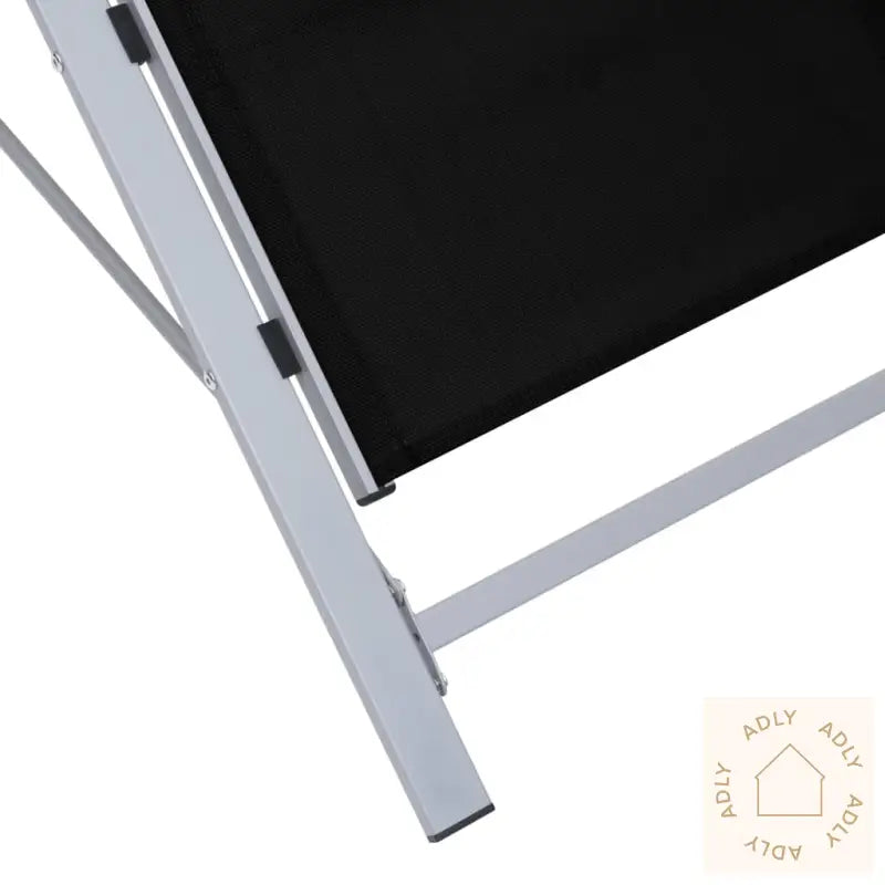 Solsenger 2 Stk Med Bord Aluminium Svart