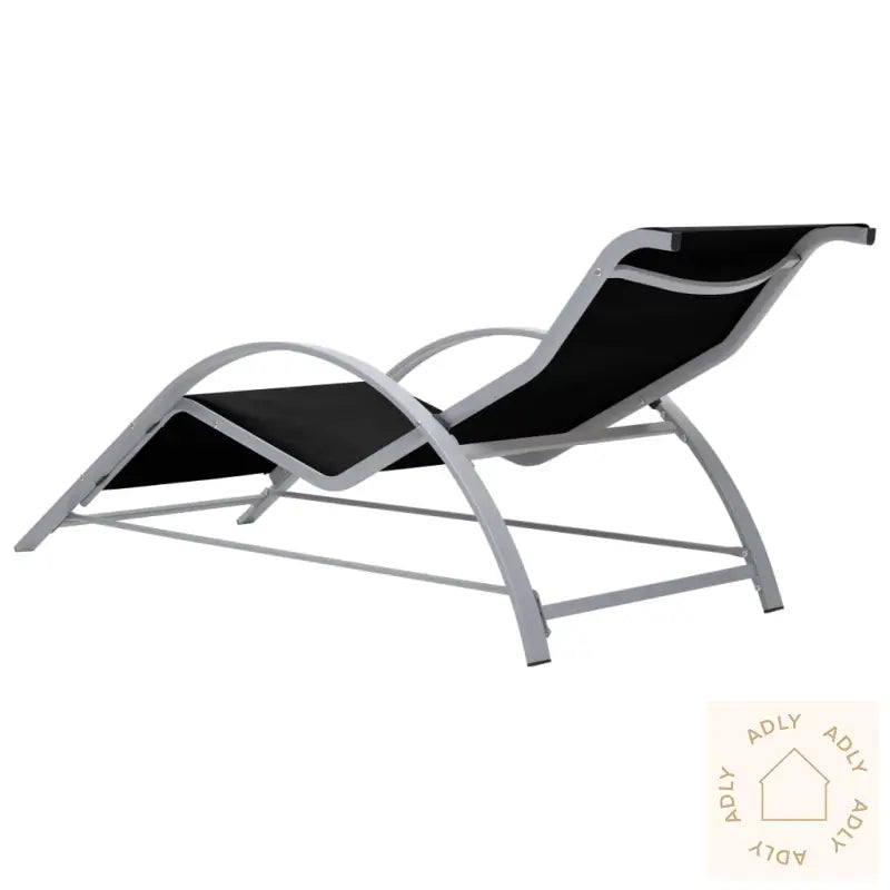 Solsenger 2 Stk Med Bord Aluminium Svart