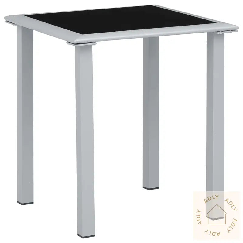 Solsenger 2 Stk Med Bord Aluminium Svart