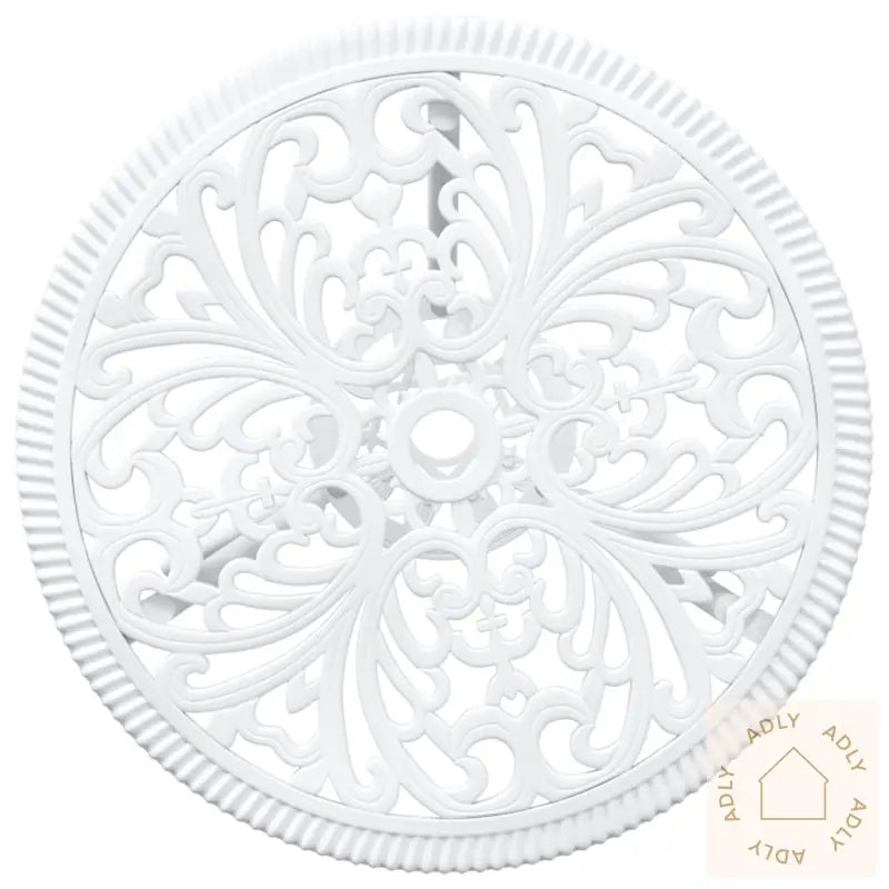 3-Delt Hagebistrosett I Hvit Støpt Aluminium