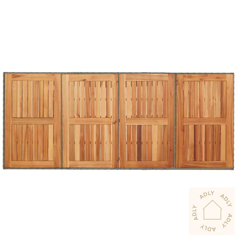 9-Delt Hage-Spisegruppe Grå Polyrotting