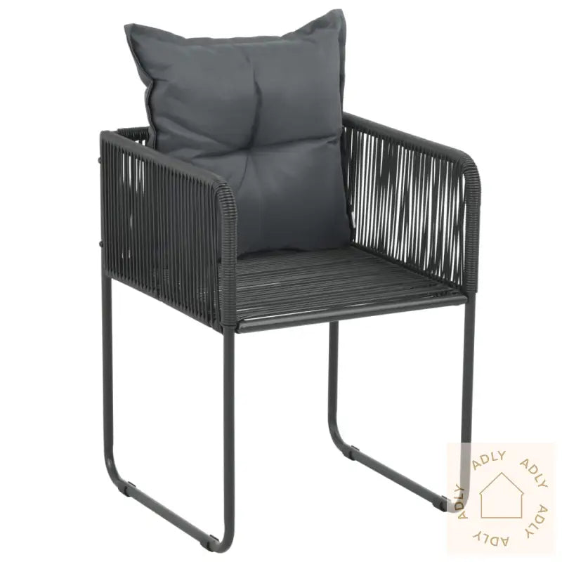 Utendørs Spisestue 9 Deler Pvc-Rotting Svart