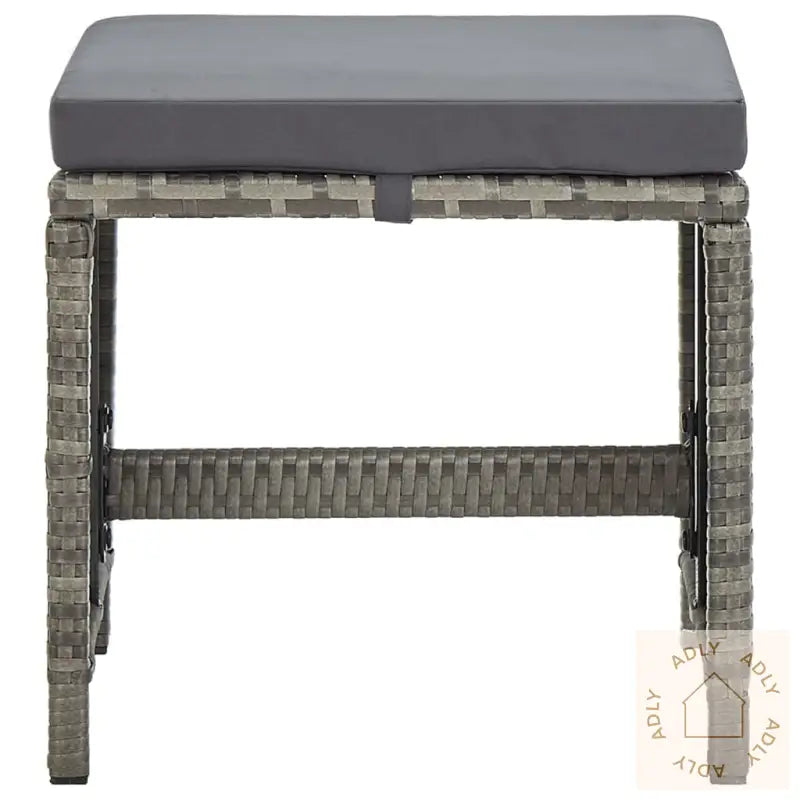 Hagekrakker Med Puter 4 Stk Polyrotting Grå