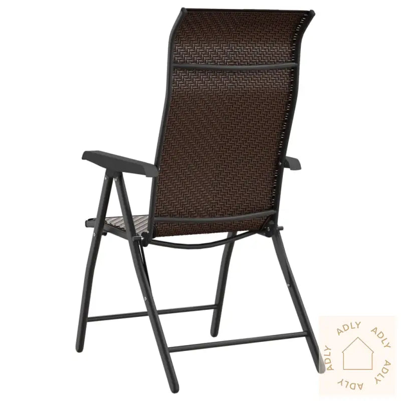 Sammenleggbare Hagestoler 2 Stk Brun Polyrotting