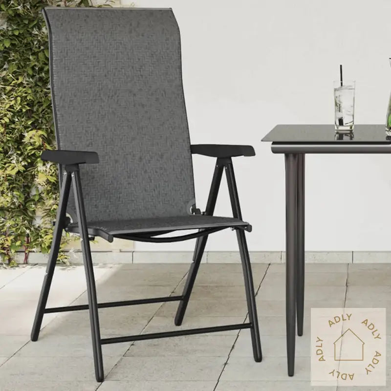 Sammenleggbare Hagestoler 2 Stk Grå Polyrotting