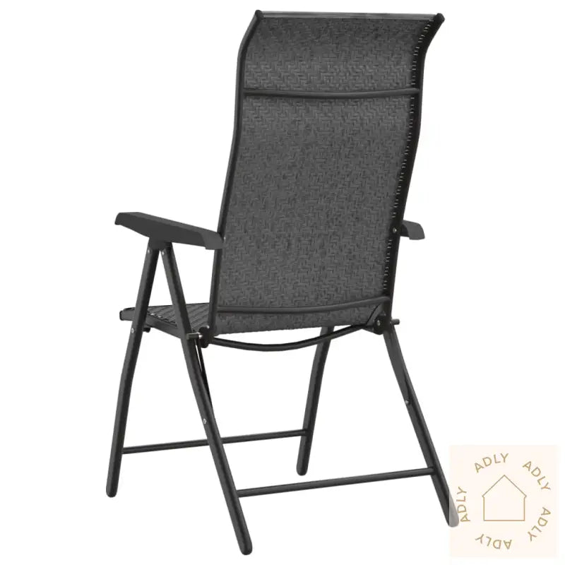 Sammenleggbare Hagestoler 2 Stk Grå Polyrotting