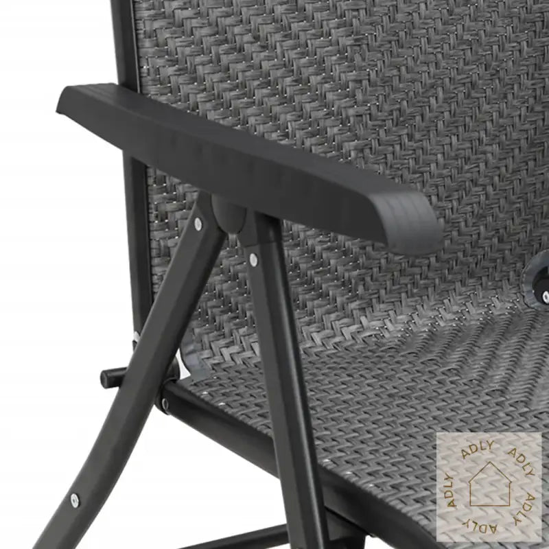 Sammenleggbare Hagestoler 2 Stk Grå Polyrotting