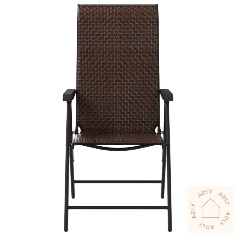 Sammenleggbare Hagestoler 2 Stk Brun Polyrotting