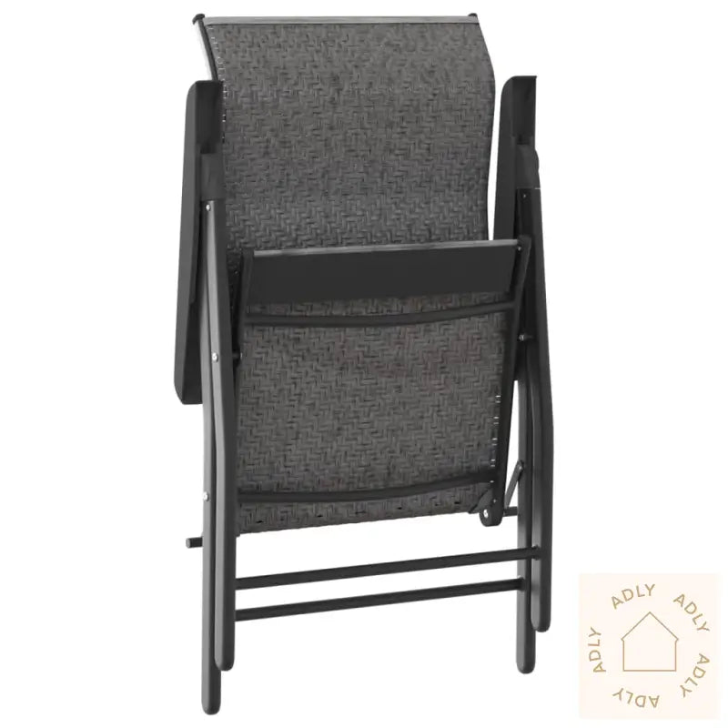 Sammenleggbare Hagestoler 2 Stk Grå Polyrotting