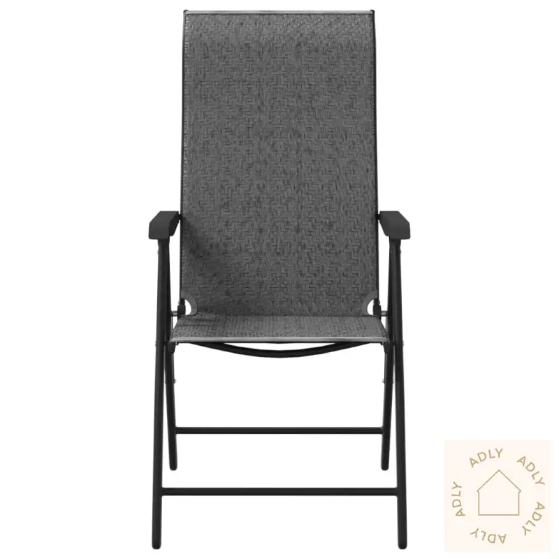 Sammenleggbare Hagestoler 2 Stk Grå Polyrotting