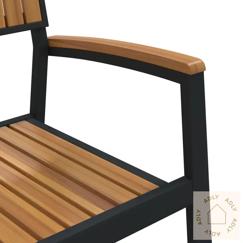 Stable Hage Stoler 6 Stk Svart Stål Og Massivt Akasietre