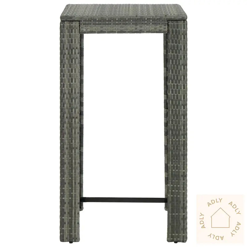 Utendørs Barsett Med Puter 3 Deler Polyrotting Grå