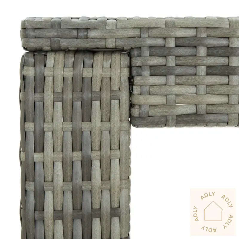 Utendørs Barsett Med Puter 3 Deler Polyrotting Grå