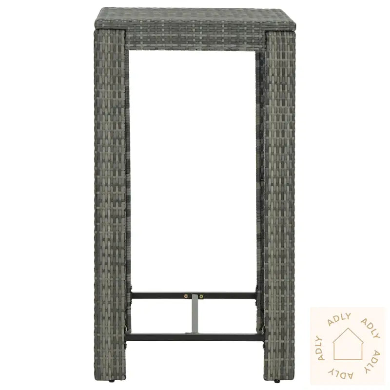 Utendørs Barsett Med Puter 3 Deler Polyrotting Grå