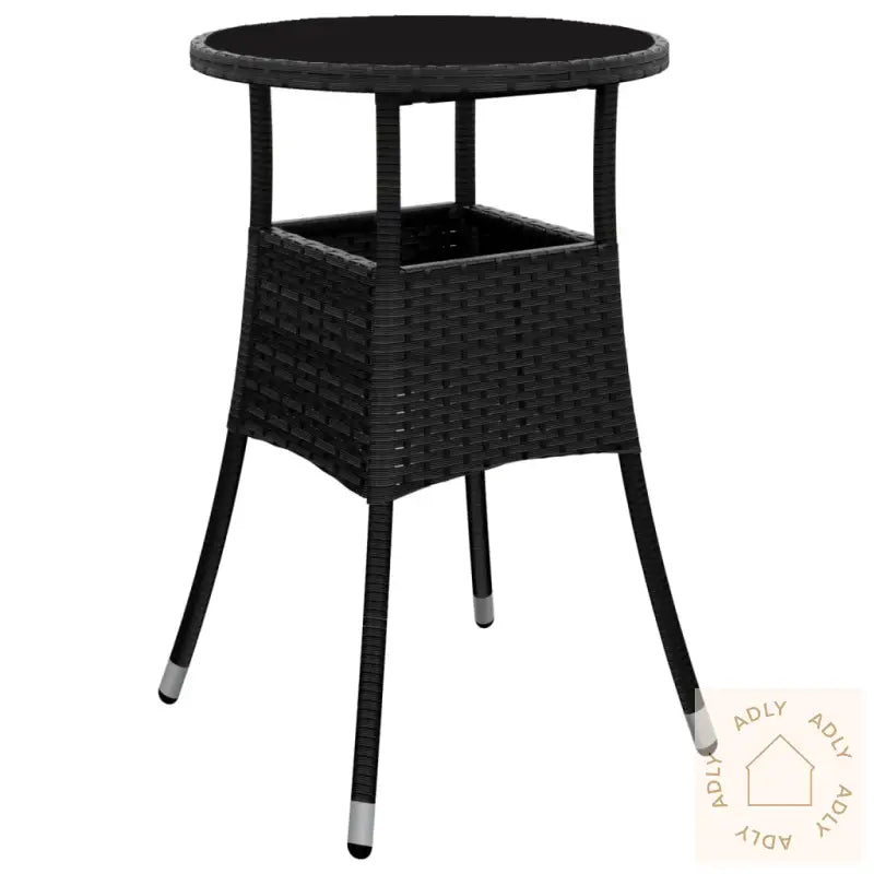 Hagebistrosett Med Puter 3 Deler Svart Polyrotting