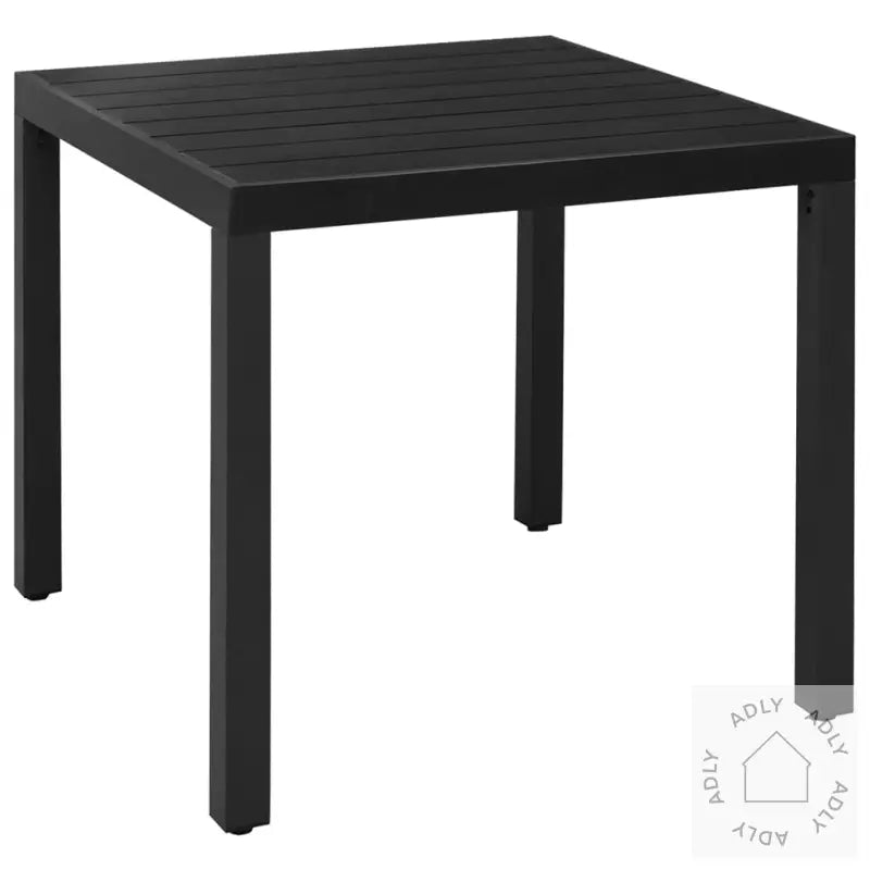 Utendørs Spisestue 5 Deler Aluminium Svart