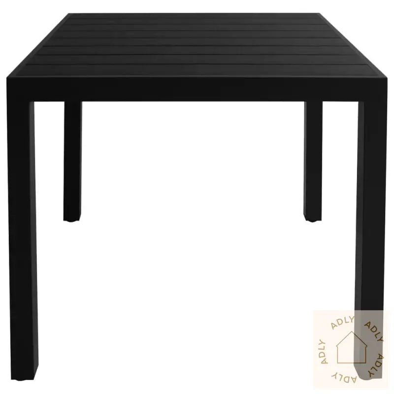 Utendørs Spisestue 5 Deler Aluminium Svart