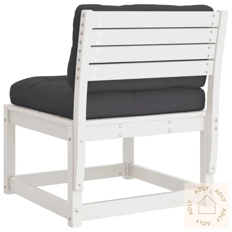 Hagesofa Med Puter Hvit Heltre Furu