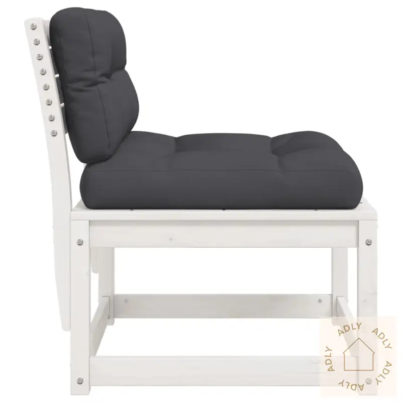 Hagesofa Med Puter Hvit Heltre Furu