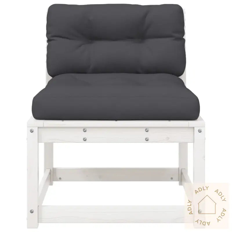Hagesofa Med Puter Hvit Heltre Furu