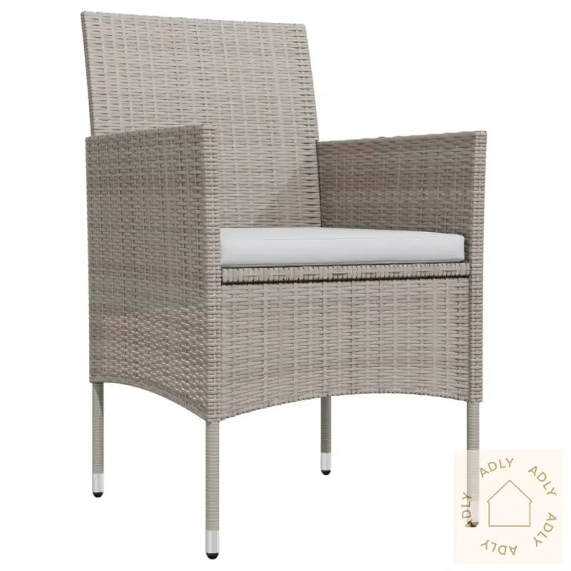 Hagespisegruppe Med Puter 3 Deler Beige Og Svart