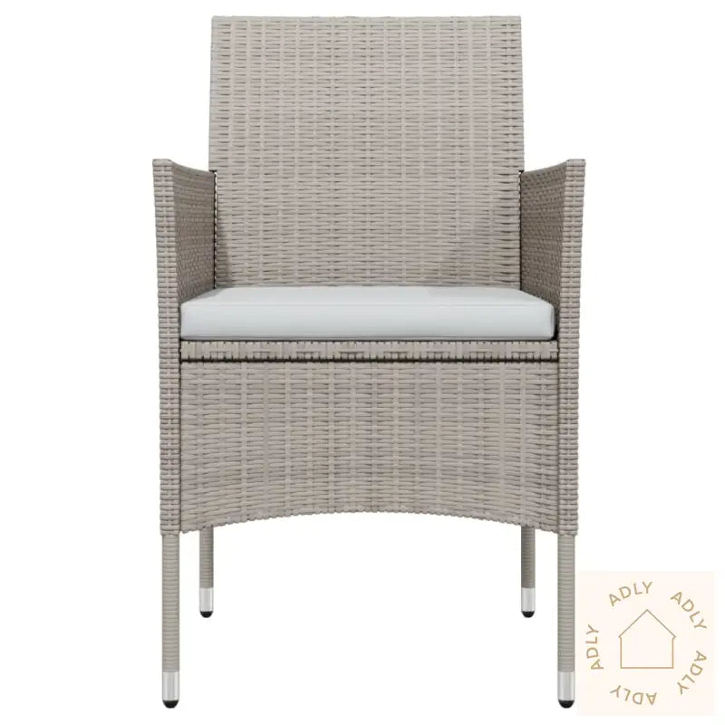 Hagespisegruppe Med Puter 3 Deler Beige Og Svart