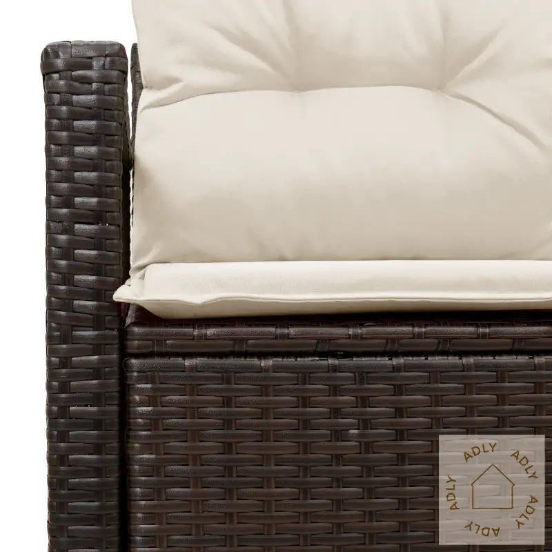 2-Seters Hagesofa Med Puter Brun Polyrotting