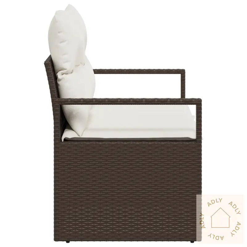 2-Seters Hagesofa Med Puter Brun Polyrotting