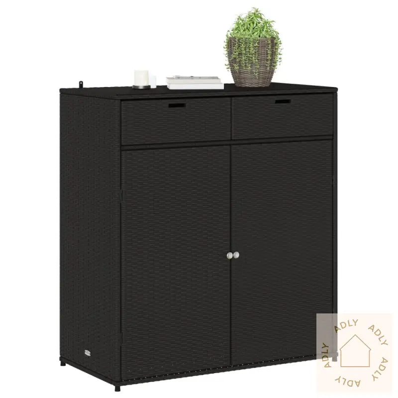 Putekasse Svart 105X55X113 Cm Polyrotting