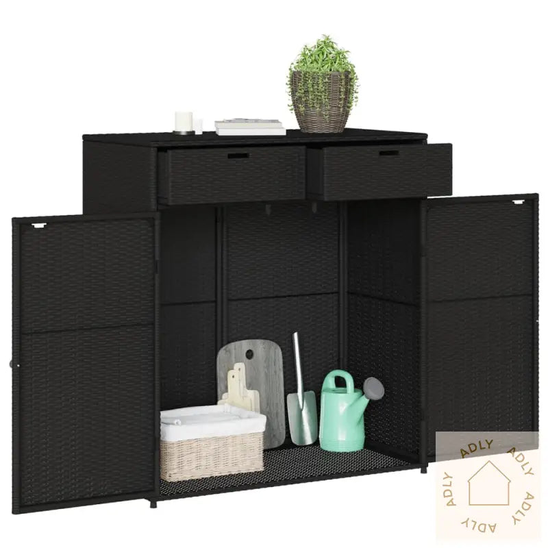 Putekasse Svart 105X55X113 Cm Polyrotting