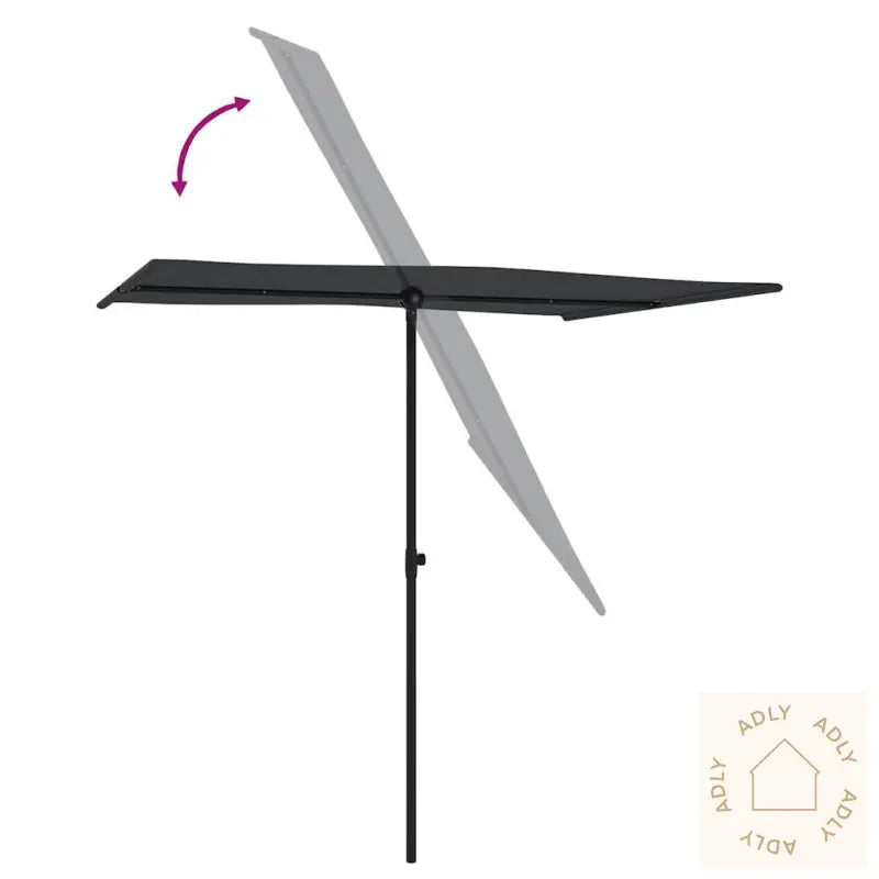 Hageparasoll Med Aluminiumsstang 2X1,5 M Grønn