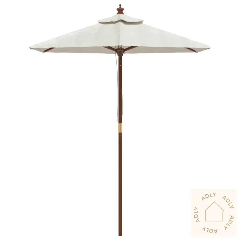 Hageparasoll Med Trestang Sand 196X231 Cm