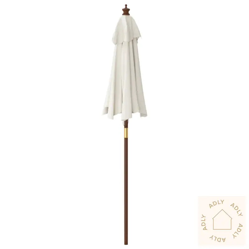 Hageparasoll Med Trestang Sand 196X231 Cm