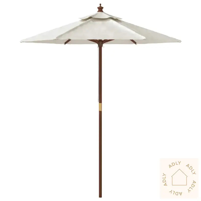 Hageparasoll Med Trestang Sand 196X231 Cm