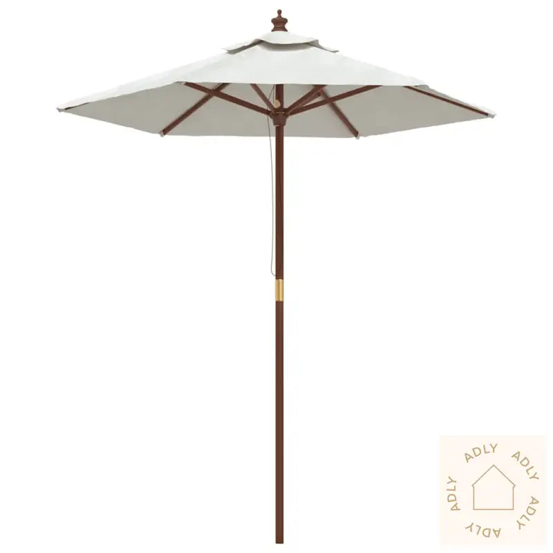 Hageparasoll Med Trestang Sand 196X231 Cm