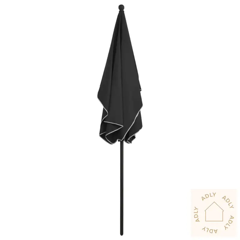 Hageparasoll Med Stang 210X140 Cm Antrasitt