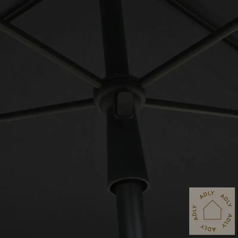 Hageparasoll Med Stang 210X140 Cm Antrasitt