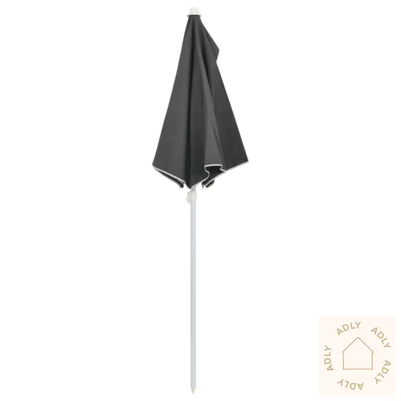 Halvrund Parasoll Med Stang 180X90 Cm Antrasitt