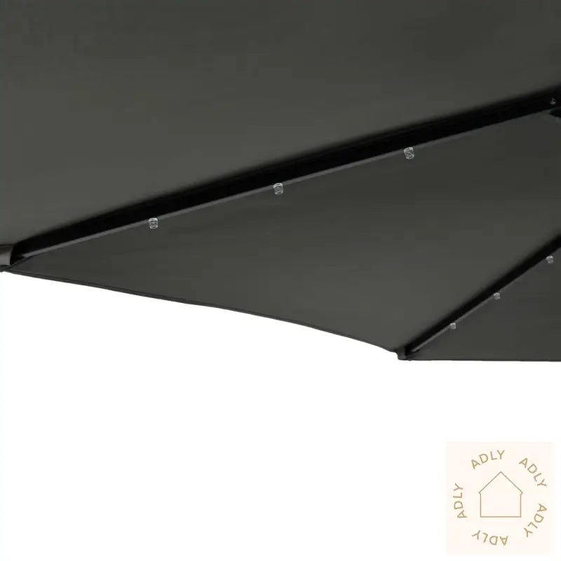 Hageparasoll Med Led Og Stålstang Antrasitt 225X225X212 Cm