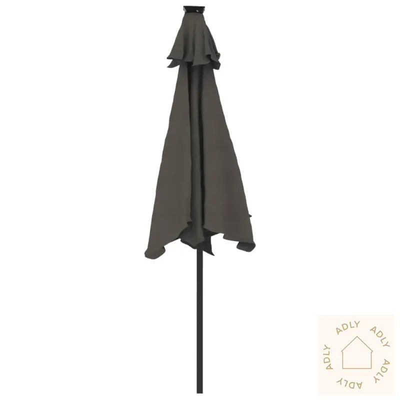 Hageparasoll Med Led Og Stålstang Antrasitt 225X225X212 Cm