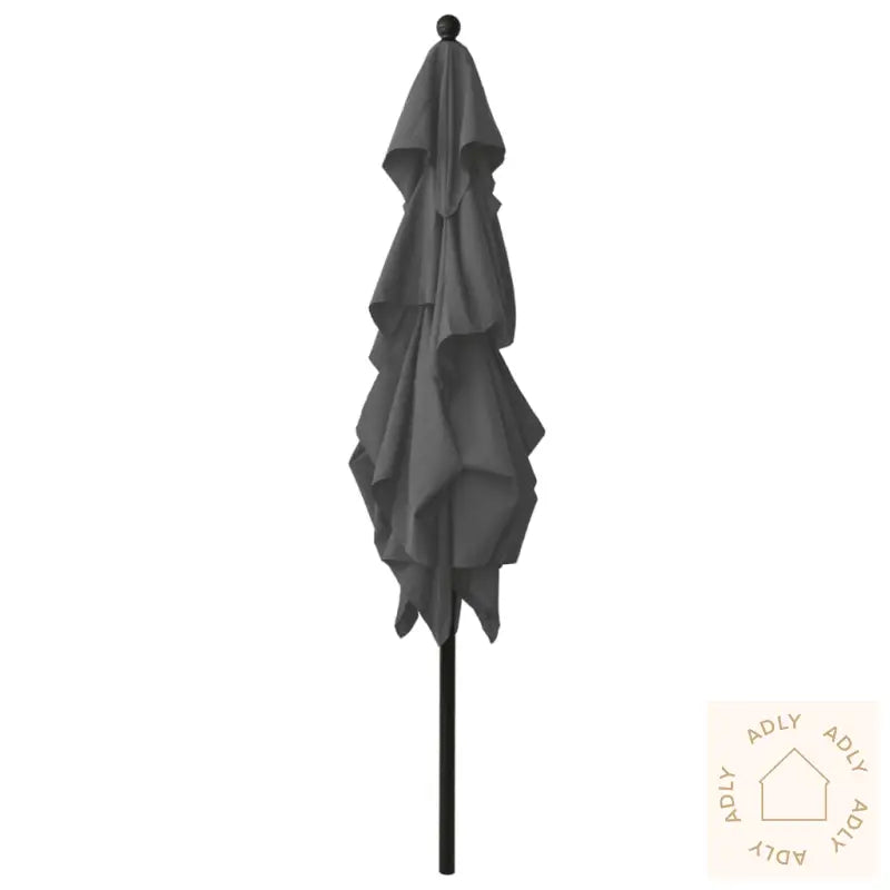 Hageparasoll Med Aluminiumsstang 3 Nivåer Antrasitt 2,5X2,5 M