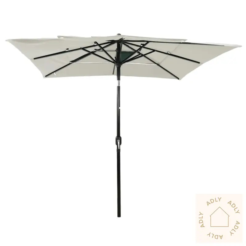 Hageparasoll Med Aluminiumsstang 3 Nivåer Sand 2,5X2,5 M