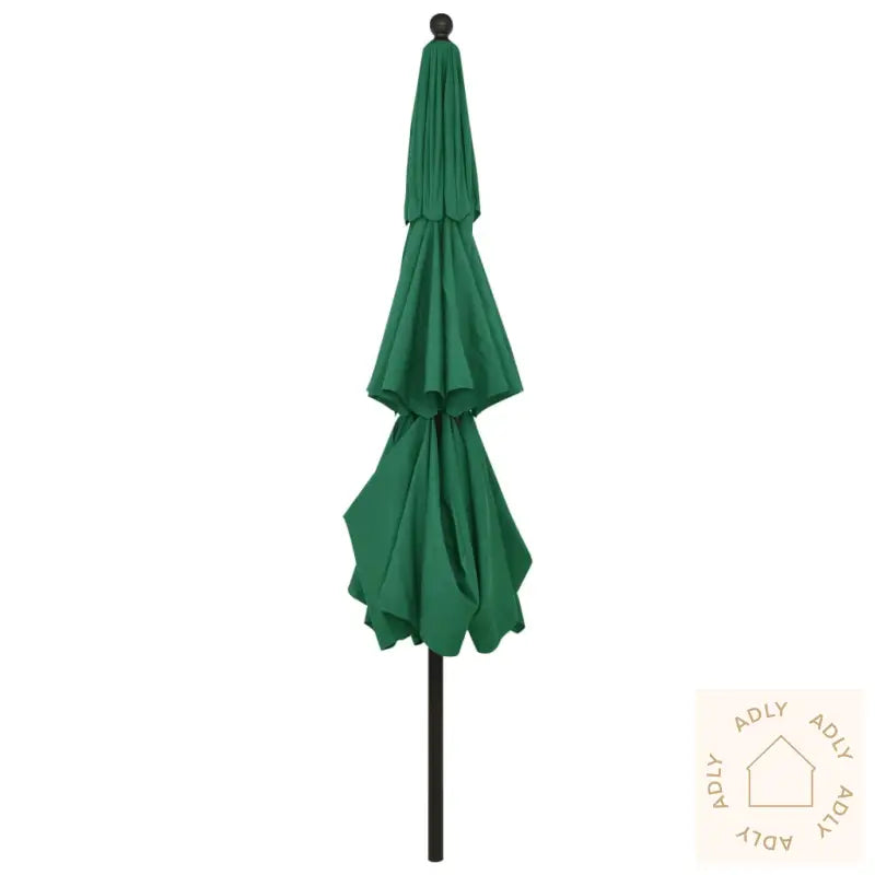 Hageparasoll Med Aluminiumsstang 3 Nivåer Grønn 3,5 M