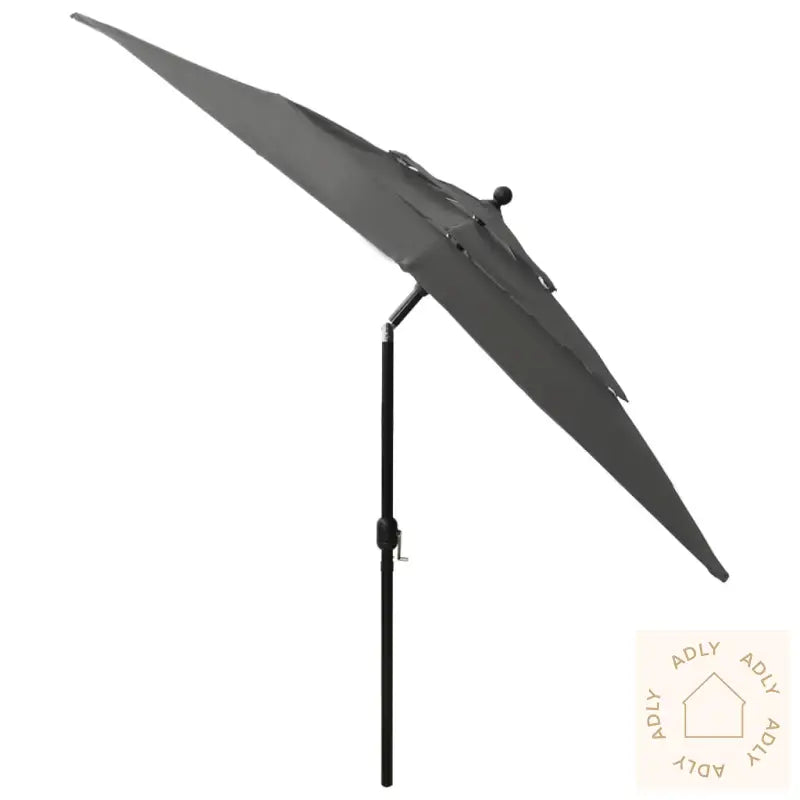 Hageparasoll Med Aluminiumsstang 3 Nivåer Antrasitt 2,5X2,5 M