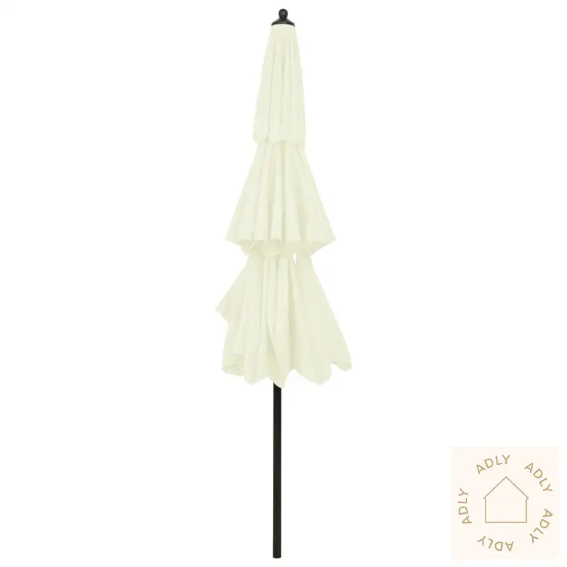 Hageparasoll Med Aluminiumsstang 3 Nivåer Sand 3 M